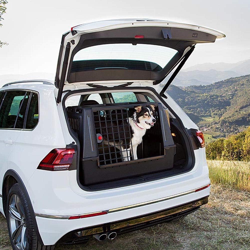 Panier de transport pour Chiens ATLAS CAR 100 SCENIC avec Crochets de Sécurité Excellente Ventilation L 100 x l 60 x H 66 cm ATLAS CAR SCENIC