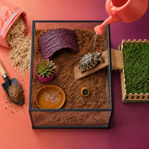 Terrarium pour tortue terrestre : créer un habitat sûr entre maison et jardin