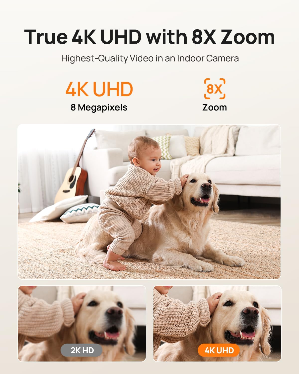 Anona Pano 4K UHD Indoor Security Camera 4 Pack, 360° Pan-Tracking Dome Camera for Home Security, Wi-Fi 6 with Person/Pet/Baby Cry Detection, 2-Way Audio & Privacy Mode - Alexa Compatible Pano 4-Pack