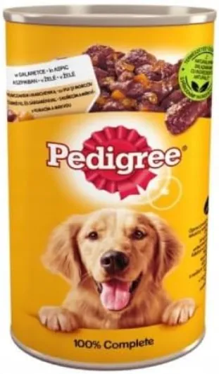 Pedigree Nourriture humide pour chiens adultes avec poulet et carotte en gelée 6 x 1200 g (6 boîtes)