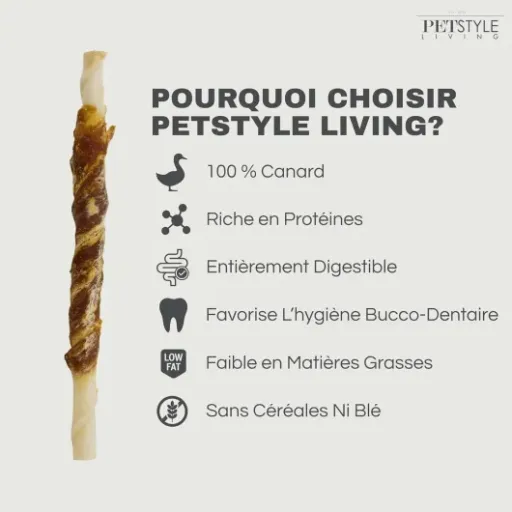 Test Bâtonnets à Mâcher au Canard Petstyle Living : le gros sachet de friandises qui fait le job sans ruiner