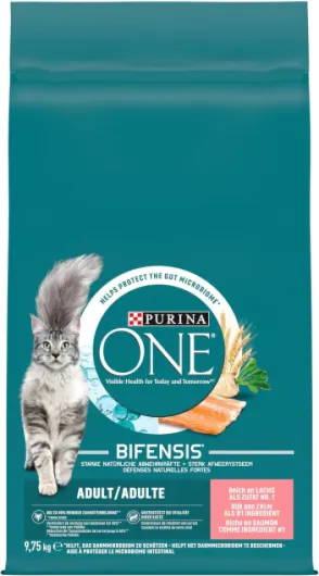 BIFENSIS - Chat Adulte Stérilisé - Croquettes - Aide à maintenir un système immunitaire fort - Au Saumon - Sac- 9,5Kg