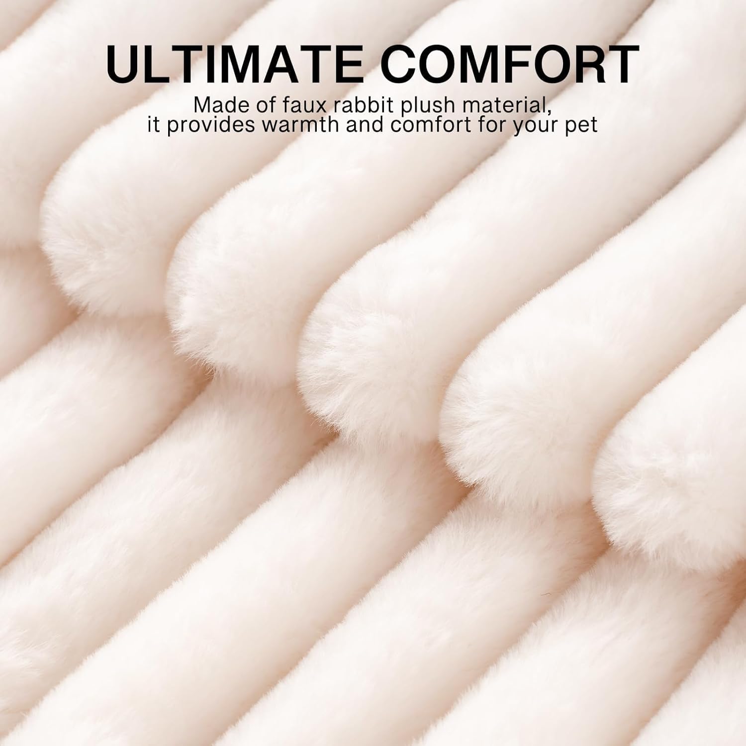 Elegant Lit pour Chat Rond, Moelleux lit pour Chien Panier Chat pour Petits Chiens - Lavable Coussin Chat Lit avec Fond Antidérapant (Creme, S) Creme L 51 x l 51 x H 20 cm