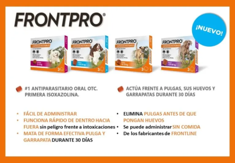 Antiparasitaire à croquer pour Chiens de 10 à 25 kg FRONTPRO