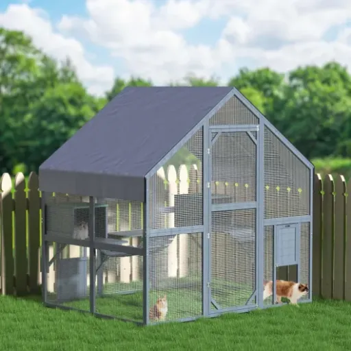 Test WilTec Catio 187 x 140 x 187 cm : un enclos pratique mais clairement perfectible