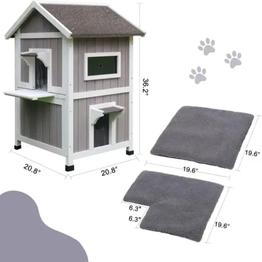 Test HiCaptain Niche pour chat d'extérieur : une petite cabane sympa mais pas pour les gros chats