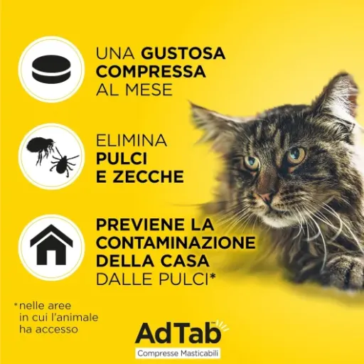 Test AdTab Comprimés à croquer pour chats 0,5-2 kg : l’anti-puces qui évite les pipettes galère