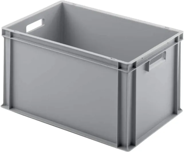 10 x Euro Conteneurs (L x l x h) 600 x 400 x 320 mm, lot économique avec1 Transporteur à roulettes gratuit