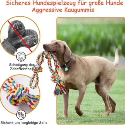 Test Aitmexcn Lot de 8 jouets en corde : du costaud pour chiens moyens et grands, mais pas magique non plus