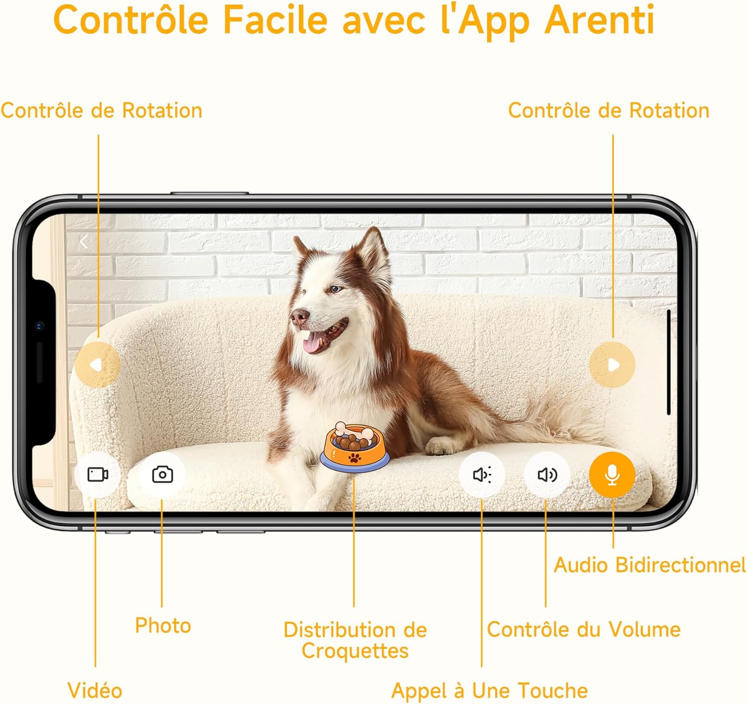Distributeur Automatique de Croquettes pour Chat avec Caméra WiFi, Caméra de Surveillance avec Distributeur, Caméra Chien, Alertes Intelligentes/Vision Nocturne, Alexa PETCAM1T