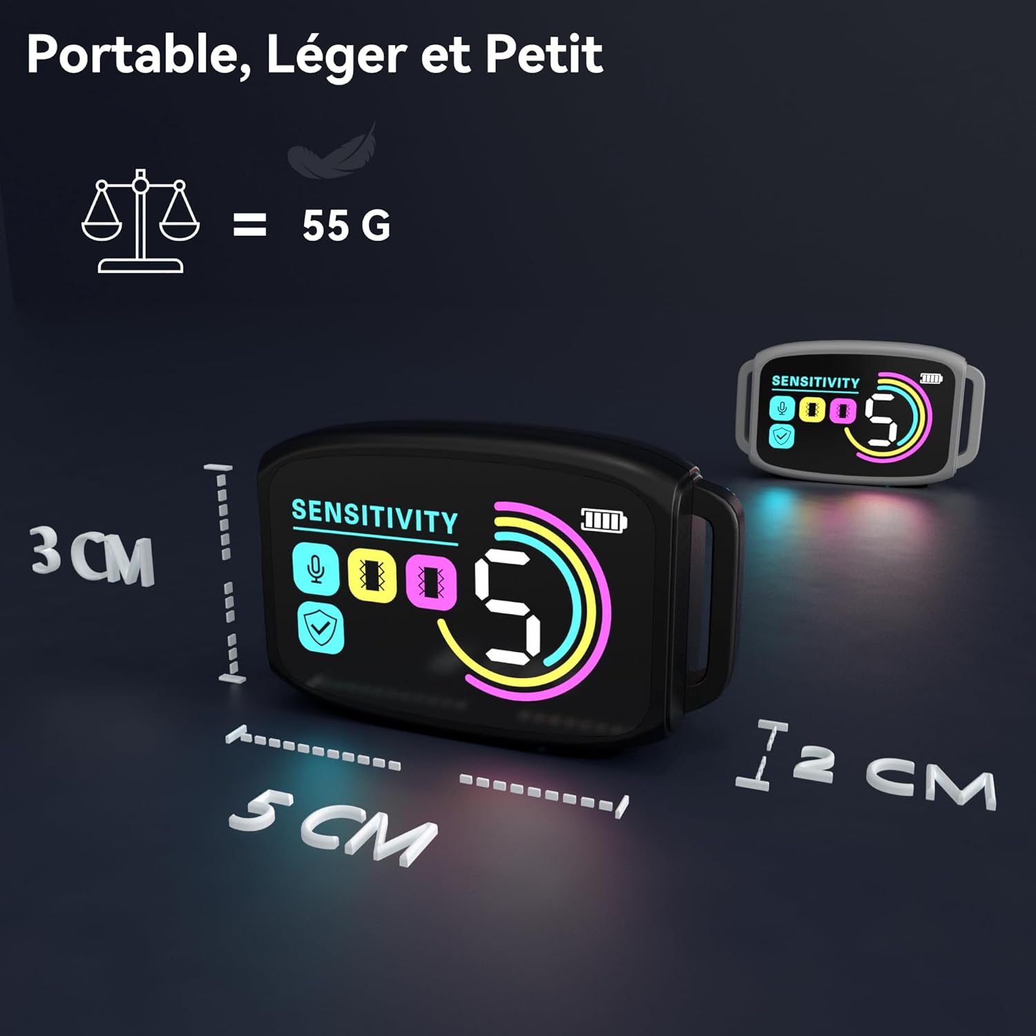 Collier Anti Aboiement Chien, Conformes à La Nouvelle Loi 2025-Détection Intelligente des Aboiements, 4 Modes Son/Vibration/Forte Vibration, Rechargeable pour Petit et Gros Chien, Lot de 2 Blanc+Noir
