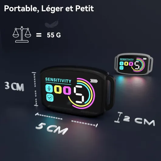 Collier Anti Aboiement Chien, Conformes à La Nouvelle Loi 2025-Détection Intelligente des Aboiements, 4 Modes Son/Vibration/Forte Vibration, Rechargeable pour Petit et Gros Chien, Lot de 2 Blanc+Noir