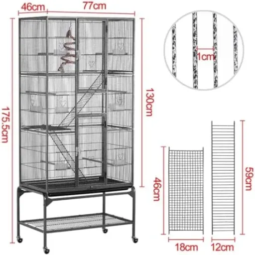 Test Abician Grande Cage à Oiseaux 3 niveaux : une volière XXL qui fait le job pour plusieurs oiseaux