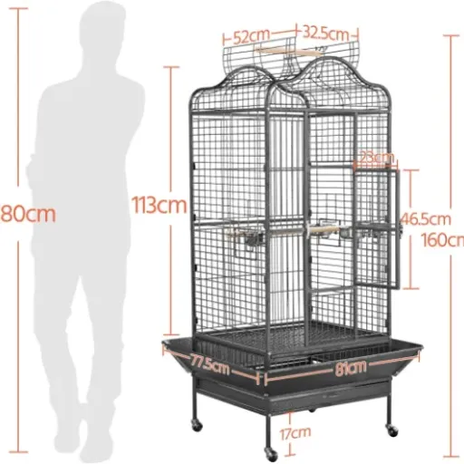 Test Yaheetech Grande Volière 81 x 77 x 160 : une grosse cage roulante qui fait le job pour les moyens/grands oiseaux