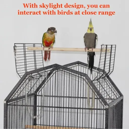 Test Cage à Oiseaux THCSY 101,5 cm : une grande cage roulante correcte pour débuter avec un perroquet