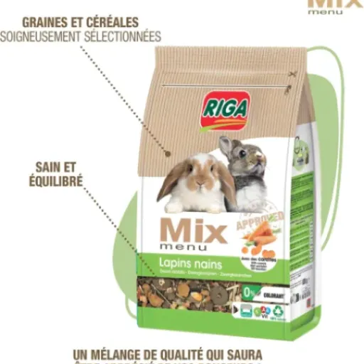 Test Riga Menu Mix Lapins Nains 3 kg : un mélange pratique qui fait le job sans ruiner