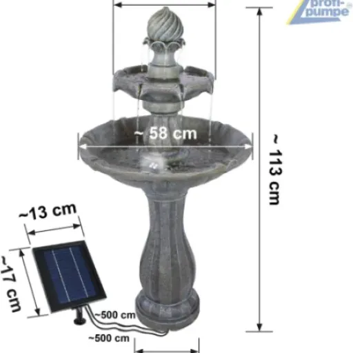 Test Fontaine De Jardin Solaire Klassik-Garten-5 : jolie pièce déco, mais un peu capricieuse