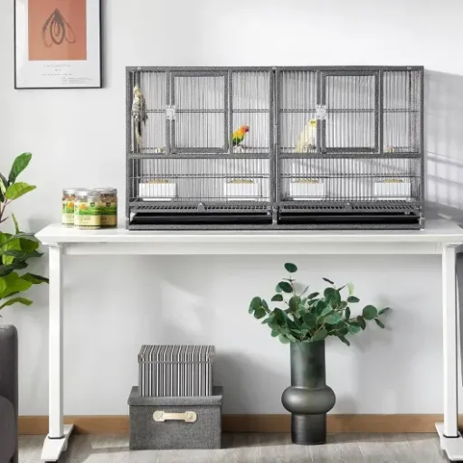 Test Yaheetech Cage Oiseau 95,5 x 45,5 x 52,5 cm : une grande cage modulable pour perruches et canaris qui fait le job