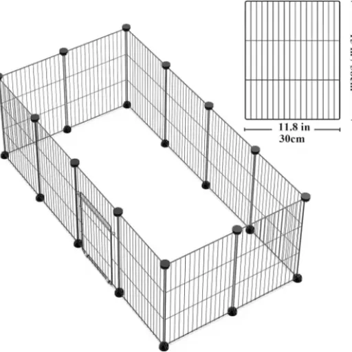 Test LANGXUN Pet Fence 30x38 (12 panneaux) : l’enclos modulable pas cher pour petits animaux