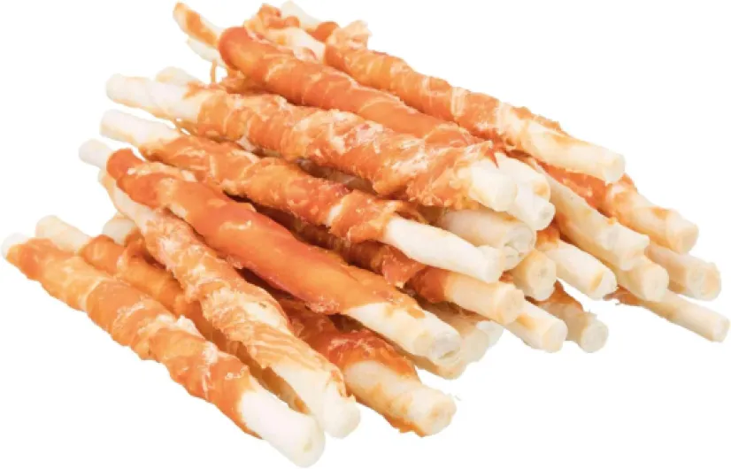 TRIXIE Denta Fun roulades à mâcher poulet – friandise dentaire pour chien – snack savoureux au poulet sans gluten – soutient l'hygiène bucco-dentaire – 30 pièces, 12 cm – 240 g Poulet 240 g (Lot de 1)