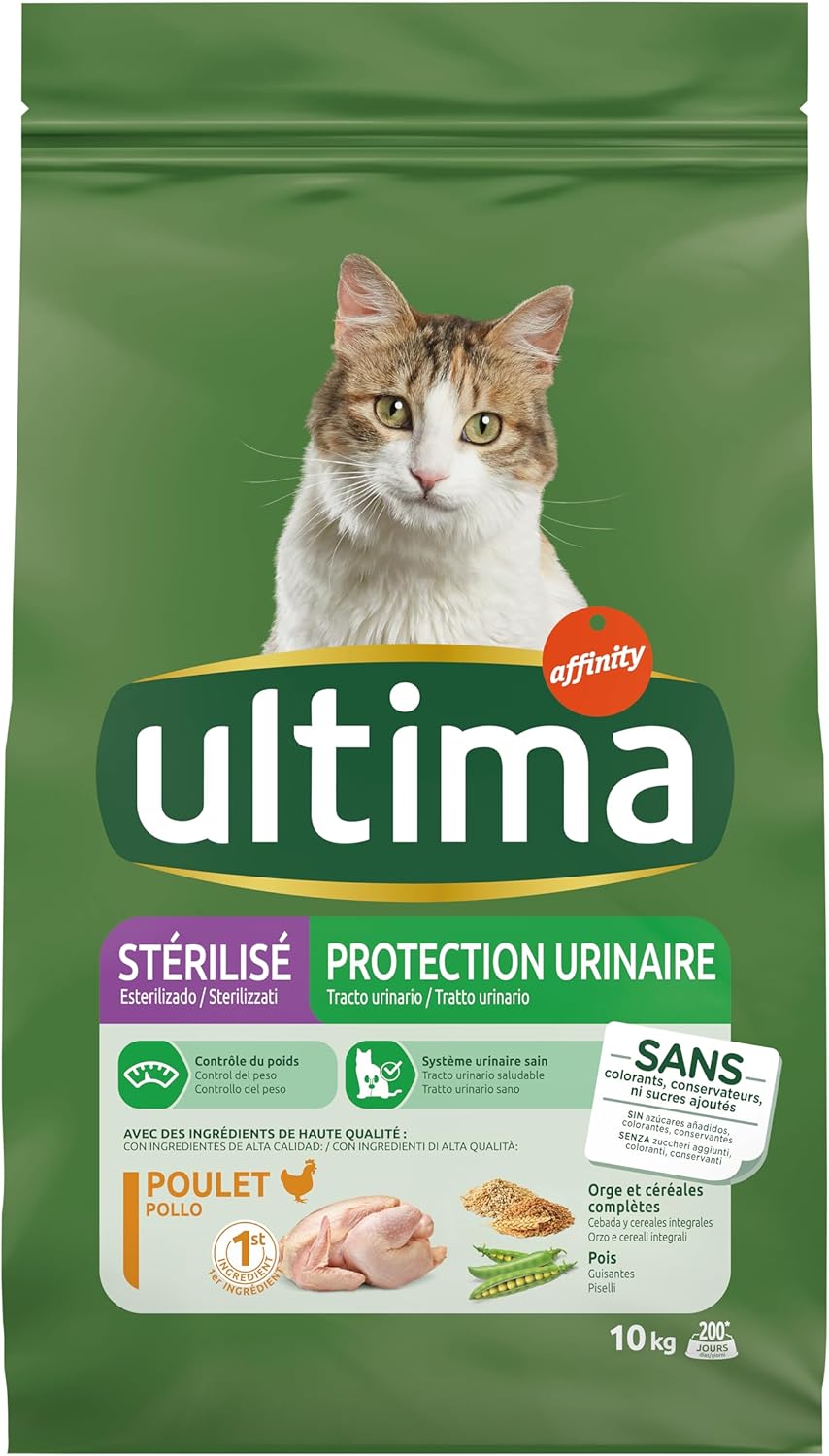 Stérilisé Urinary - Croquettes pour Chats stérilisés au Poulet - 10 kg