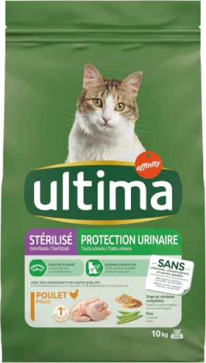 Stérilisé Urinary - Croquettes pour Chats stérilisés au Poulet - 10 kg