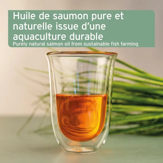 Huile de Saumon 1 L pour Chiens – Poisson Naturel de Norvège, Riche en Oméga‑3 & 6, Complément Alimentaire Barf sans Additifs
