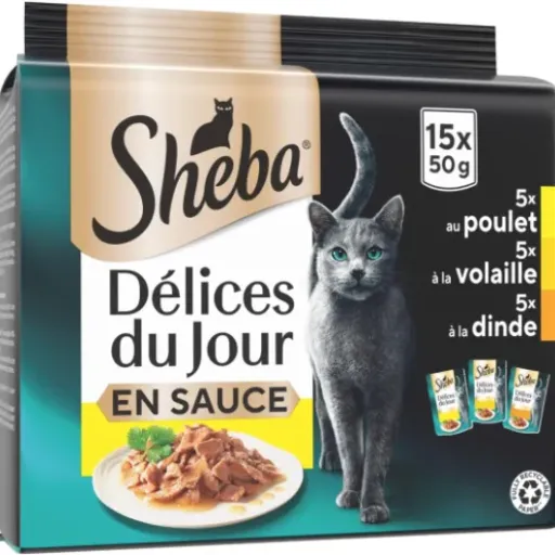 Test Sheba Délices du Jour volaille : les sachets qui passent (très) bien chez un chat adulte un peu difficile