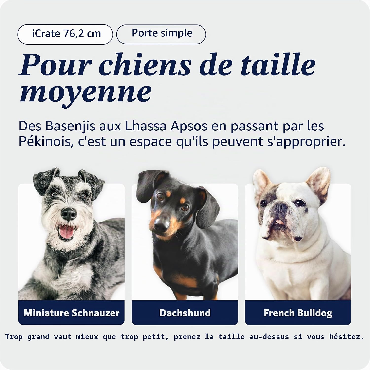 MidWest Homes for Pets - Cage pour Chiens iCrate 76,2 cm, modèle amélioré, Une Porte, Noir L 77 x l 49 x H 54 cm Porte simple