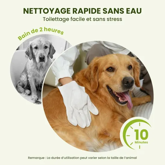 PawSono Lingettes Gant pour Chien & Chat 36pcs, Lingettes Nettoyantes Extra Larges Épaisses sans Rinçage, Lingettes Déodorantes pour Pattes, Oreilles, Yeux, Museau & Pelage, Toilettage Animaux 3 Pack
