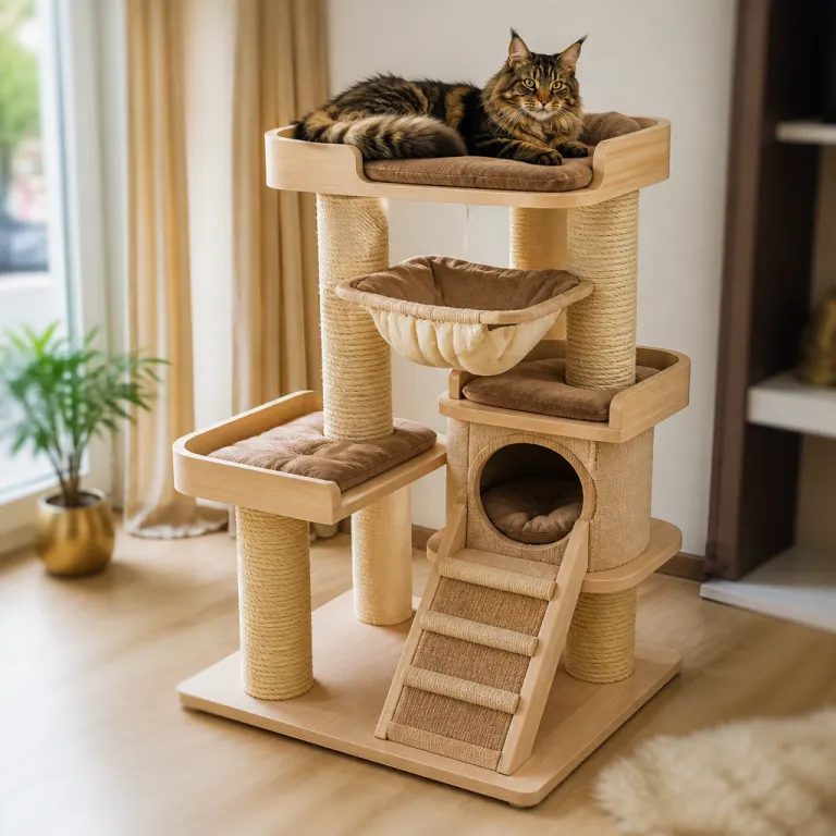 Choisir un arbre à chat pour Maine Coon : stabilité, confort et sécurité pour grands félins